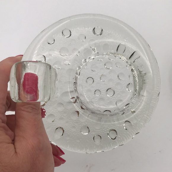 (2) VTG Svend Jensen Danish Bubble Glass Votive Candle Holders - Picture 3 of 8